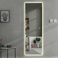 LED Backlit Rectangular Hanging Accent Wall Mirror