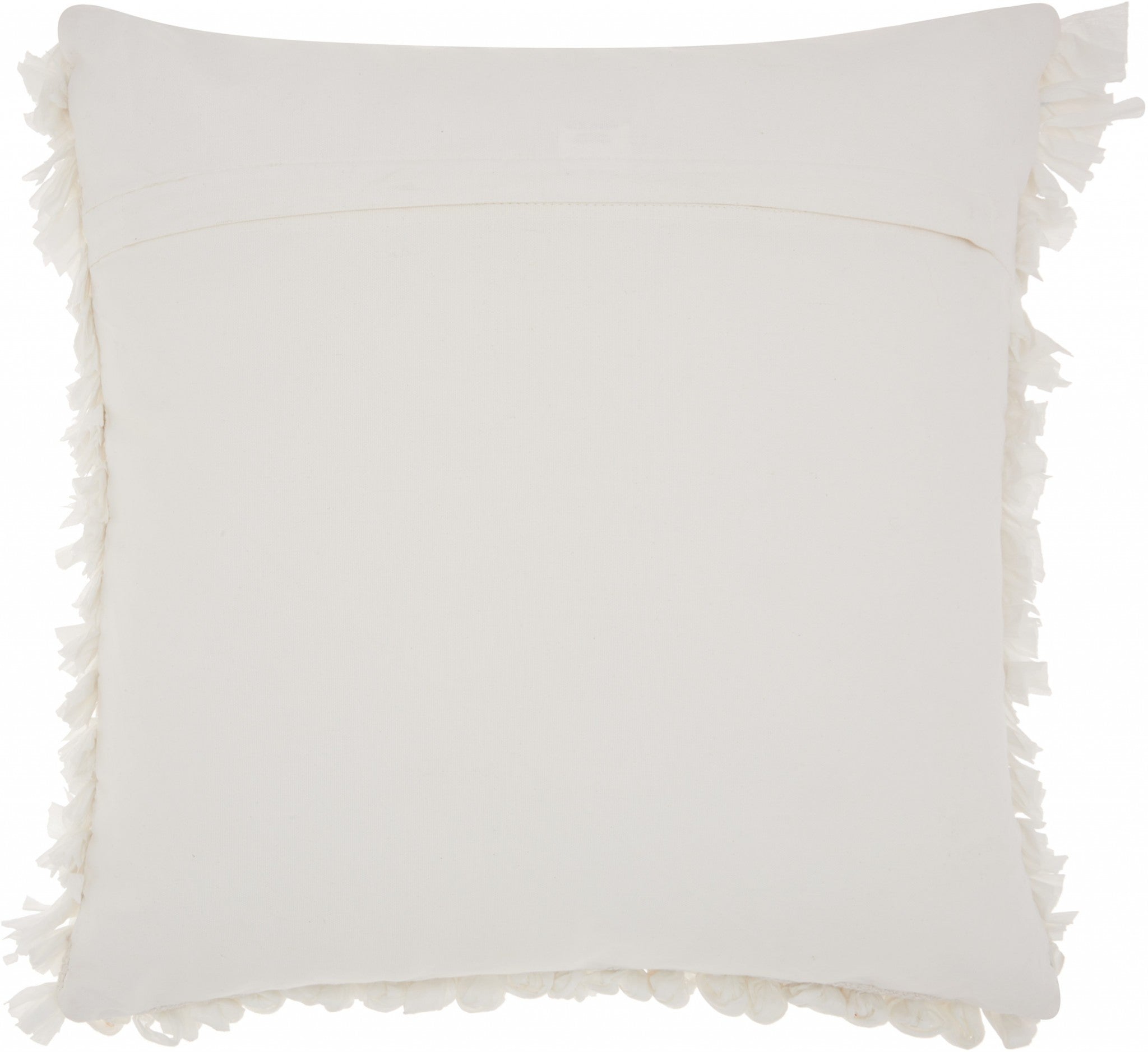 Loose Luscious Shag White Throw Pillow