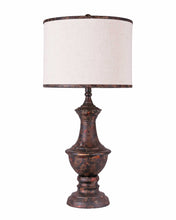 Metal Finish Traditional Light Table Lamp with Ivory Linen Shade