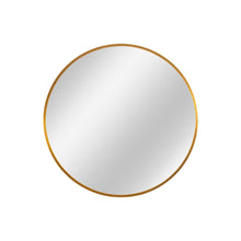 Minimal Gold Round Hanging Accent Wall Mirror