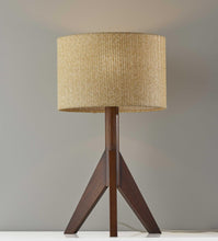 Natural Chunky Tripod Walnut Wood Light Table Lamp