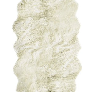 Natural White New Zealand Sheepskin Area Rug