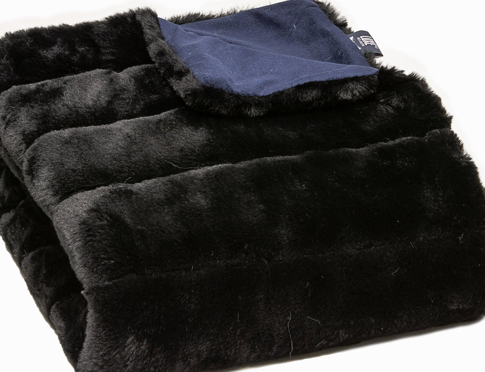 Onyx Stripe Premier Luxury Faux Fur Plush Throw Blanket