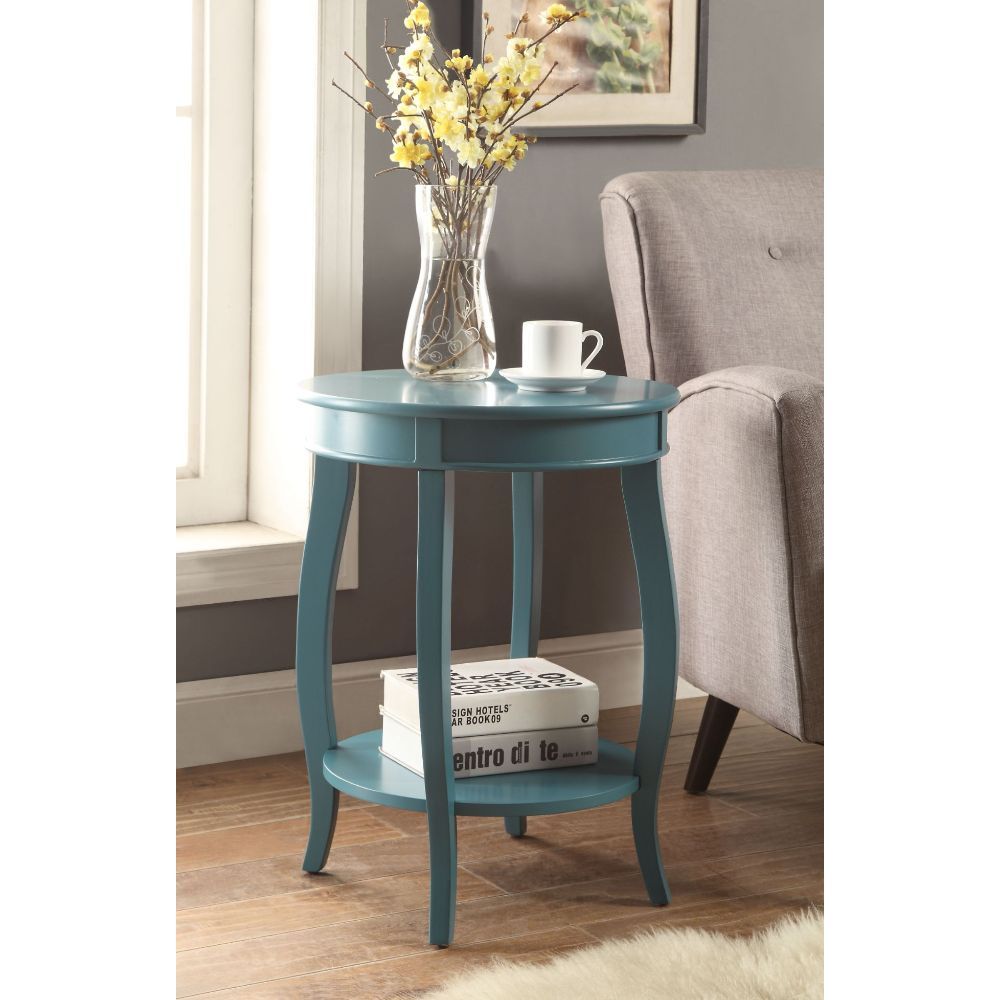 Pop of Color Teal Side or End Table