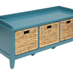 Pop of Color Teal Storage Bench