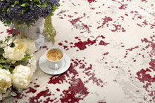 Red & Gray Modern Abstract Floor Mat Decorative Area Rug, 5 x 8 Feet