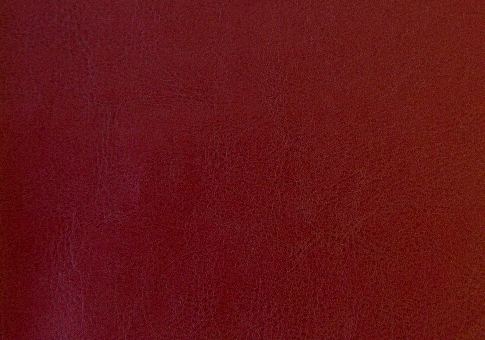 Red Leather Look Fabric Ottoman