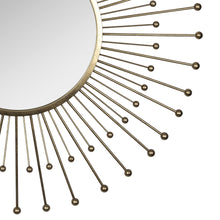 Round Gold Sunburst Decorative Wall Mirror