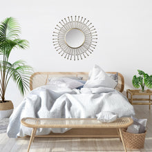 Round Gold Sunburst Decorative Wall Mirror
