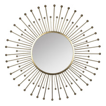 Round Gold Sunburst Decorative Wall Mirror