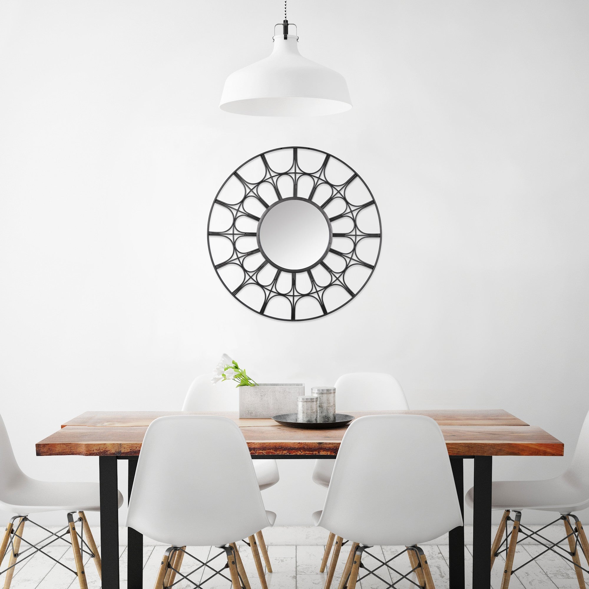 Round Metal Arch Design Decorative Wall Mirror
