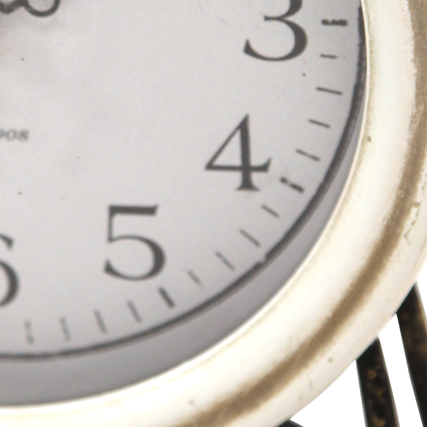 Rustic Black and White Table or Desk Clock