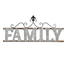 Rustic Farmhouse Family Galvanized Metal Wall Decor