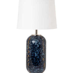 Set of 2 Artsy Blues Glass Table Lamps
