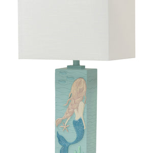 Set of 2 Ocean Blue Mermaid Table Lamps