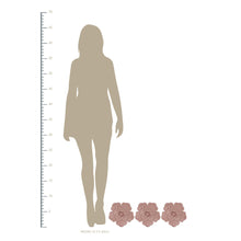 Set of 3 Metallic Mauve Flowers Wall Decor