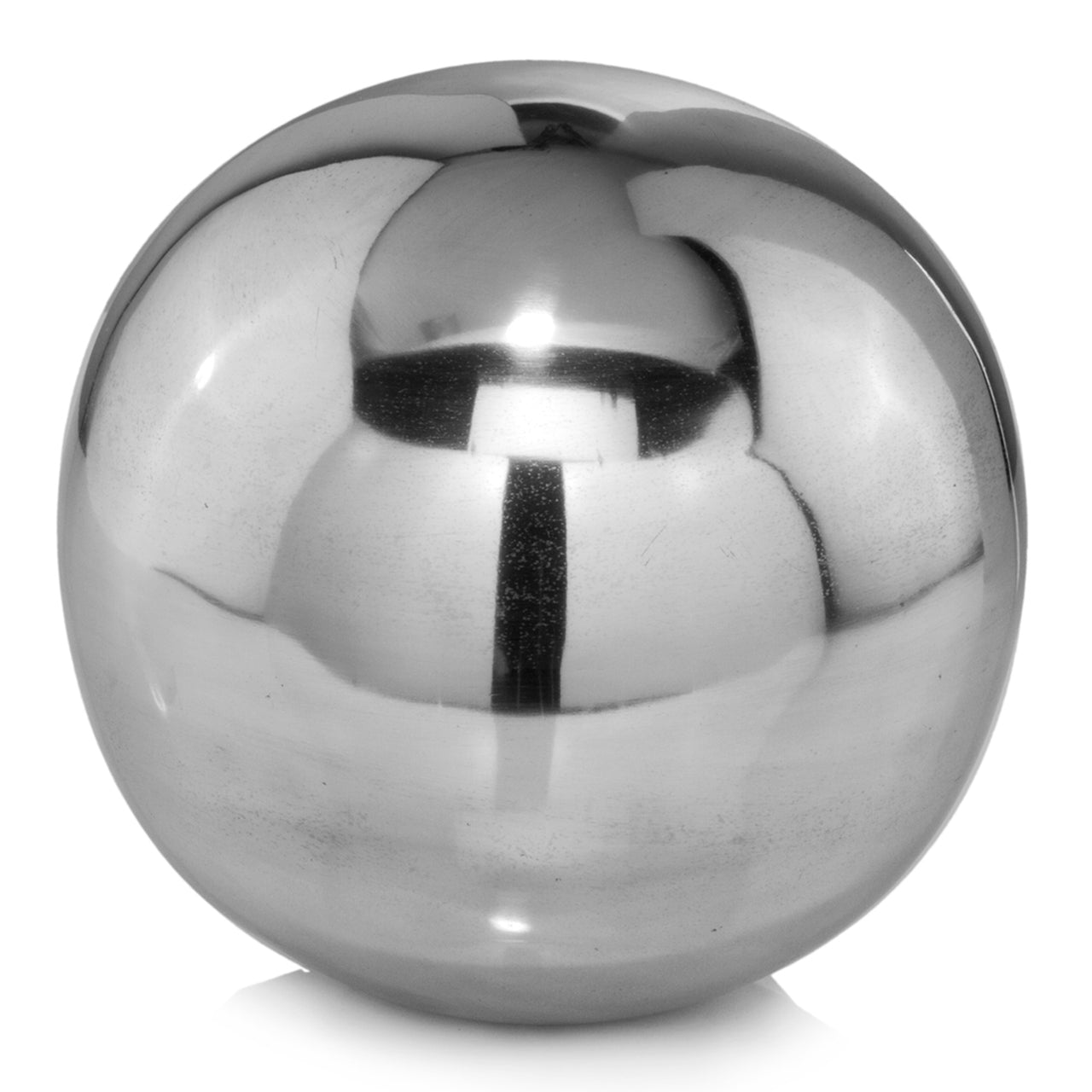 Shiny Polished Aluminum Spheres Set of Two