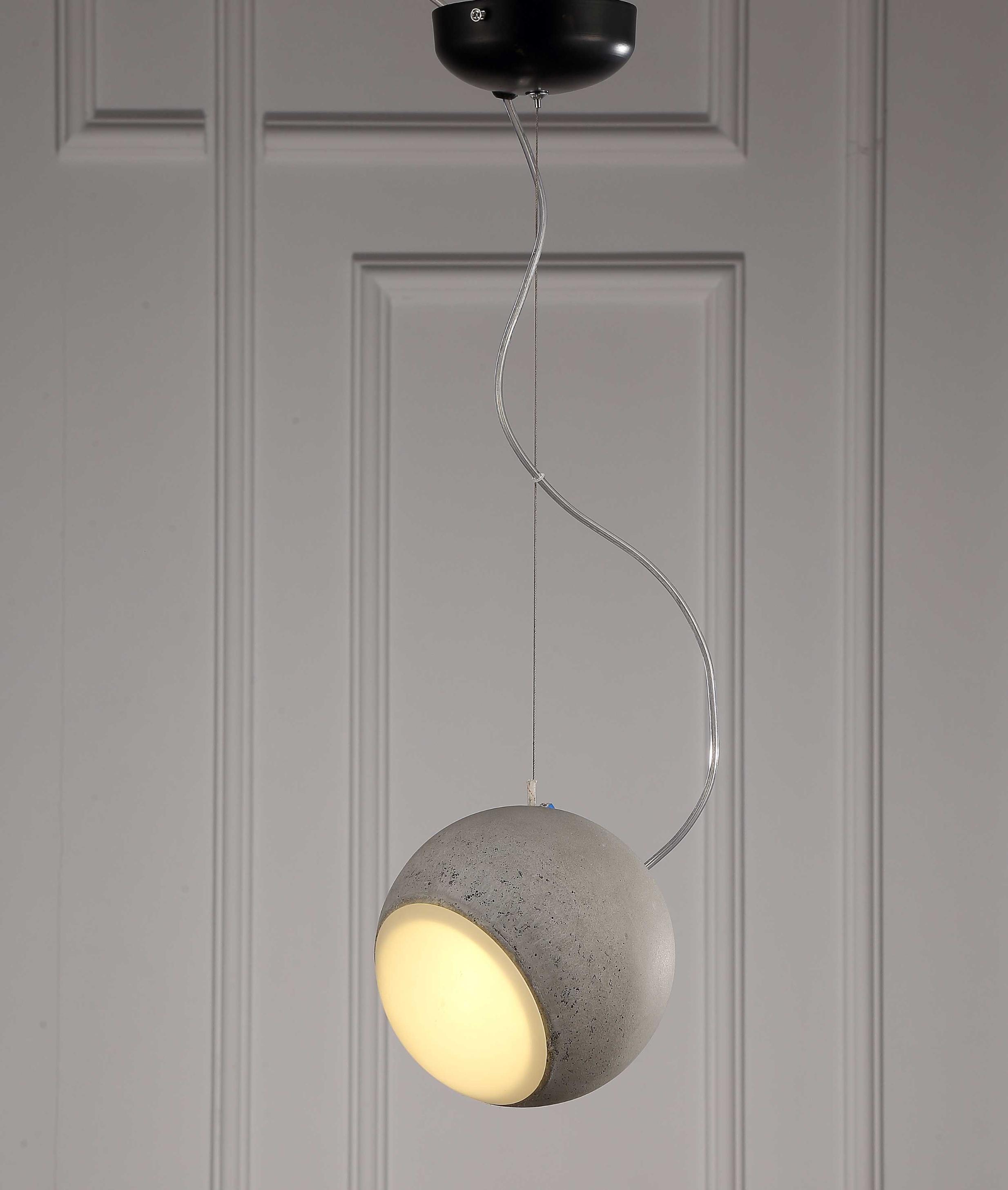 Silver Contemporary Modern Hanging Ceiling Light Round Pendant Lamp