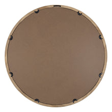 Simple Modern Dark Brown Round Wall Mirror
