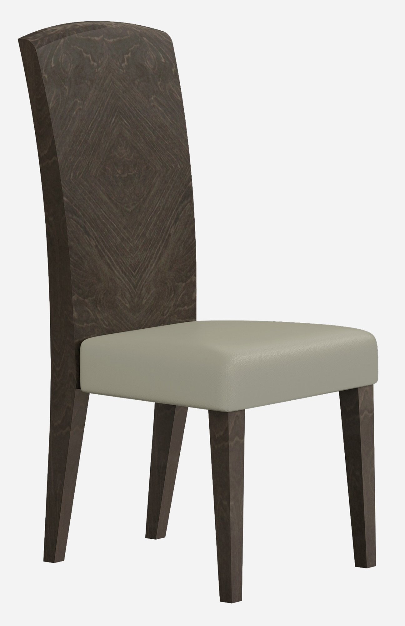 Solid Back Walnut Grain Finish Modern Seat Furniture Dining Chair