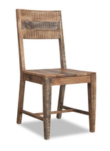 Solid Mango Wood Contemporary Modern Seat Furniture Dining Chairs, Set of 2