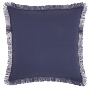 Solid Navy Contemporary Throw Pillow