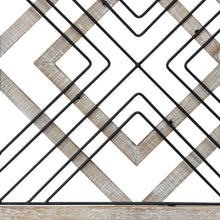 Sqaure Wood & Metal Geometric Plate Wall Decor
