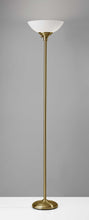 Tailored Shiny Brass Metal Torchiere with Bright Illumination