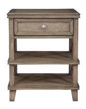Taupe 1 Drawer with Shelves Nightstand