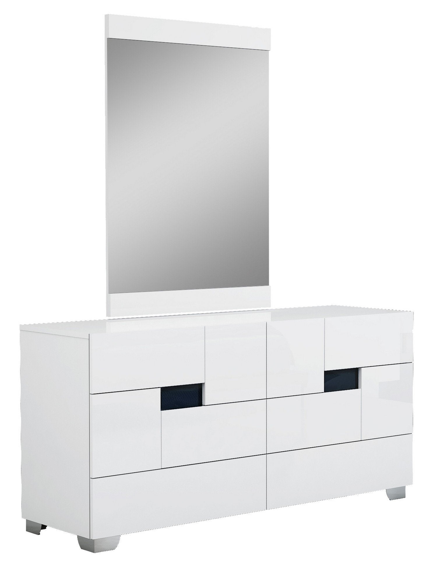 White 30 Inch Superb High Gloss Storage Bedroom Dresser