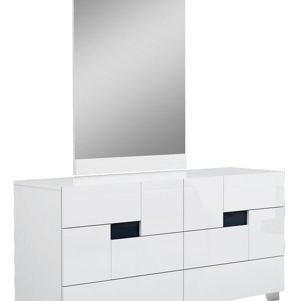 White 30 Inch Superb High Gloss Storage Bedroom Dresser